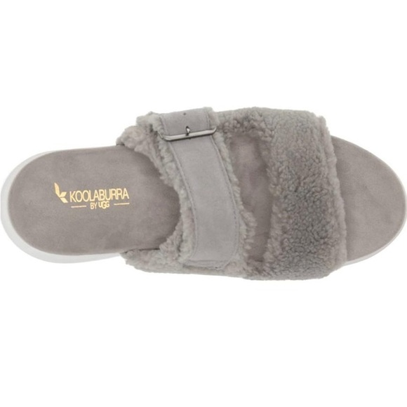 Nib Koolaburra by UGG Womens Pasea Slide Sandal Slippers Grey - Picture 3 of 12